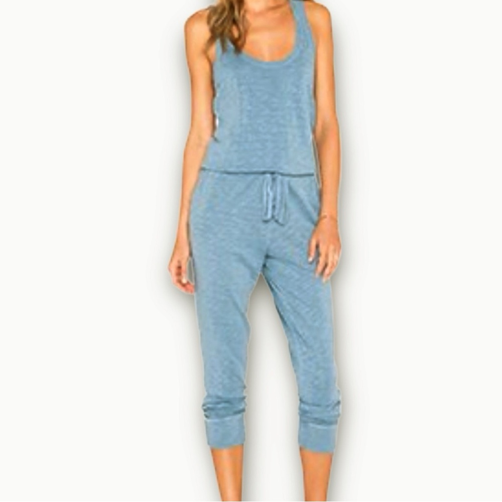 Wilt Anthropologie Women’s Jumpsuit Small One Piece Tapered Leg Sky Blue Casual